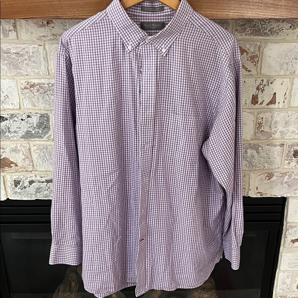 Daniel Cremieux Purple and White Checkered Shirt